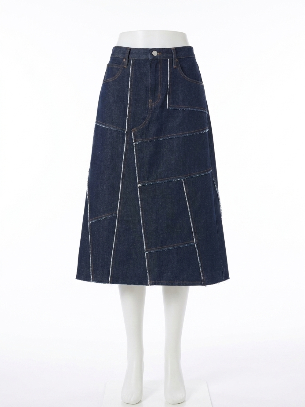 NEW FRAME patchwork skirt in hemlock